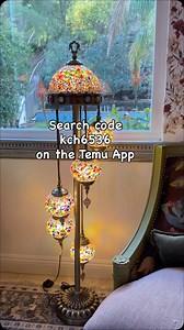 2.4M views · 2.1K reactions | Tap to Glow!!! This Turkish mosaic floor lamp completely transformed my space! The colors, the sparkle, the warm glow, it lights up the room beautifully with one simple step. If you love statement pieces that make your home feel cozy and unique, this one is a must-have! @temu @shoptmu Search code: kch6536 on the Temu App to get the deals. First come, first served! #temu #temufinds #shoptmu | Chazadiylady | Facebook