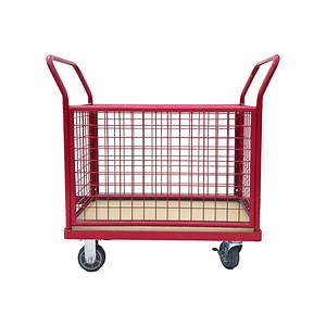 [Hot Item] Industrial Heavy-Duty Wire Mesh Trolley for Secure Transport