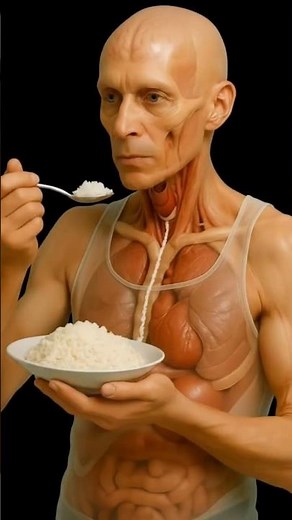 How Boiled Rice Turns Into Poop | Inside Human Digestion (3D Medical Animation) | #Shorts #animation