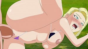 Android 18 Quest For The Balls – Fucked By A Midget