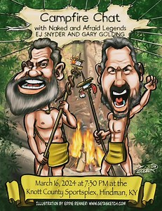 When YOU'RE attending The AfterShock Preparedness Homestead Preparedness and Survival Expo YOU are going to want to make sure YOU don't miss The #Campfire Chat on Sat Mar 16th at 730pm and hang out with @ejsnyder333 Gary Golding of Naked and Afraid and others of Discovery Naked and Afraid Up Close & Personal talking story, QnA, Trivia, cooking unique smores, snacks, BYOD, games, and fun! Everyone is Welcome of All Ages! YOU are not gonna want to miss this amazing one of kind event! Tickets to th