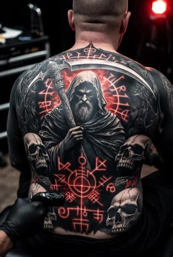 Grim reaper tattoo #fpy #b #realstictattoo #tattoo #crazy