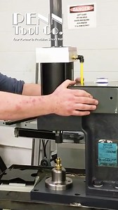 Test press on an air operated bench press Dake Air Operated Bench...