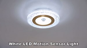 UOFUS Motion Sensor LED Ceiling Light Indoor Wired 7.84inch Gold Flush Mount Light Fixture 6400K Motion Activated Light for Closet Hallway Laundry Stairs Shower Porch Garage Basement