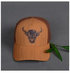 [Hot Item] Top Quality Wood Baseball Caps Personality Printing Cow Trucker Hat Men Linen Sport Caps