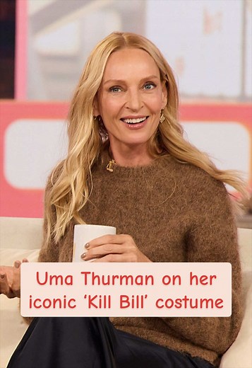 Uma Thurman on her iconic “Kill Bill” costume. #umathurman #drewbarrymore #style #costume #movie