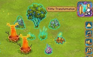 Dear Enchanters! In our new adventure, that starts this Friday, October 20th, you will learn to use the new magic of “Transformation”! It allows you to enchant trees, weeds, rocks and mushrooms on your land. Use the Scroll of “Filthy Transformation” to turn ground spawn into a “Blue Filthy” spirit. Use the Scroll of “Nasty Transformation” to turn ground spawn into a “Red Nasty” spirit. Choose which of these spirits you would like to summon! Keep in mind that the “Transformation” magic does not w