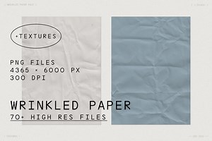 Wrinkled Paper Pack – 70  PNG Files, a Texture Graphic by J.Studio