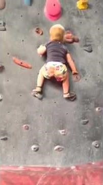 X Rock Climbing Baby 19 months