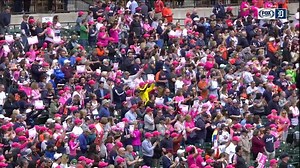 8.5K views · 388 reactions | During the fifth inning everyone showed their support for those battling the fight against breast cancer and honored those who have lost the battle. | FanDuel Sports Network Detroit | Facebook