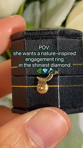 6.2K views · 1.5K reactions | POV: nature-inspired engagement ring, shiniest diamond only.  For the bride who wants fairy-tale leaves, vines, and sparkle—not a basic mall ring. #natureinspiredjewelry #diamondengagementring #nontraditionalbride #fairycore #elvenring #forestbride | Azura Jewelry | Facebook