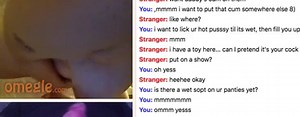 Horny girl creaming herself for my cock, moans, till I cum on omegle