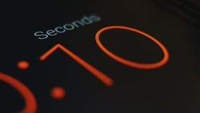 Orange Thin Number Fonts Countdown Close Up in Black Background. Stock Footage - Video of time, deadline: 54351998