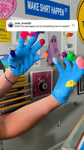 34K views · 306 reactions | Ditching the squeegee for FINGER PAINTING 勞 Is our Master Printer skilled enough to pull this off??  #customtees #screenprinting #tshirtmaking #howtoscreenprint #customgear #tshirtchallenge #tshirthacks #screenprinterlife | Rush Order Tees | Facebook