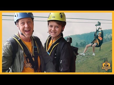 Giant Scary Zipline Adventure Park & Mystery Treasure Hunt with Aaron & LB the FunQuesters