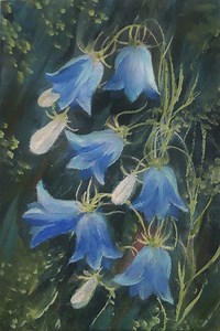 Miniature Bluebell Oil Painting on Easel (3.9 X 5.9 In) - Etsy UK