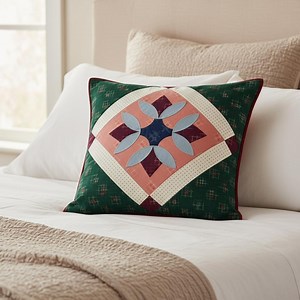 Landhaus Garten Gesteppte Kissen Muster, Rauten Patchwork mit Blumenapplikation, Dekorative Wohnkultur Digitale PDF-Download - Etsy.de