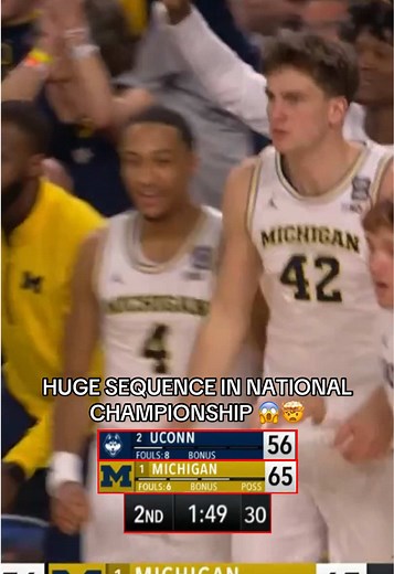 HUGE SEQUENCE in National Championship Basketball | March Madness