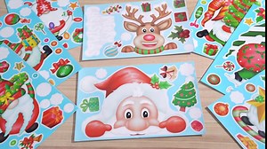 Christmas Window Stickers, 9 Sheets Christmas Window Clings Christmas Window Decorations 114Pcs Xmas Gnome Window Clings Double-Side Xmas Window Decals for Glass Frozen Theme Party