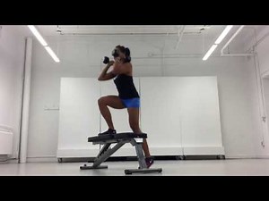 Front Rack Dumbbell Step Up Demo