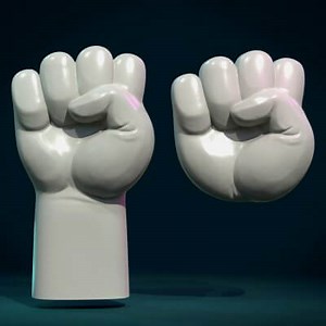 Fist Hand Relief - 3D Model by Skazok