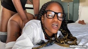 Raven Swallows And Slut Raven - Black College Study Slut In A Suppose To Be Study Session With A Bbc 13 Min