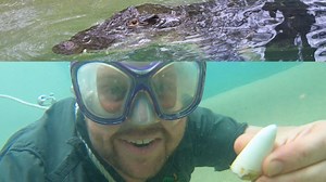 Would you get in the water with a Elvis the saltwater crocodile? 🐊🤔 That’s what Billy had to ask himself when he realised that the drain in Elvis’s pool was blocked! | Australian Reptile Park