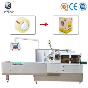 [Hot Item] Automatic Tape Box Forming Carton Wrapping Flow Packaging Packing Filling Sealing Machine with Manual Loading