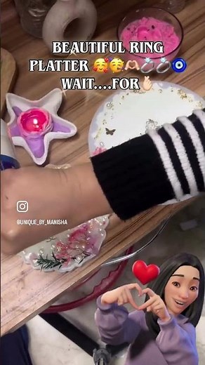 Turning simple resin into something unforgettable 💍✨ Watch how this engagement platter starts