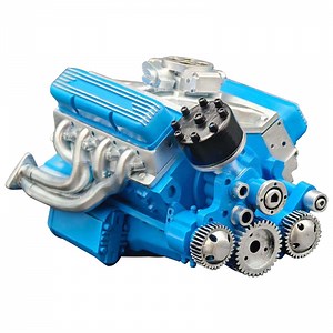 89%-Gasoline V8 Small-Block Engine Model, V8 Engine Kit Gasoline, V8 Engine, Build Your Own Stem V8 Model Engine for Adults, Mini V8 Model Engine
