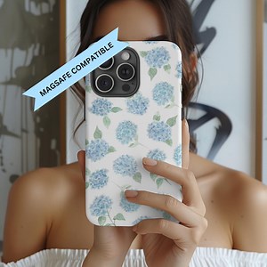 Magsafe Compatible Blue Hydrangea Flower Phone Case Coastal Preppy Floral Cute iPhone 17 Air Pro Max Plus Case iPhone 16 15 14 13 Pro Max - Etsy