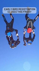 Early Bird registration for the 2023 Australian Skydiving Championships closes this Friday ⏰ Whether you’re competing in person at Skydive Nagambie, or virtually in the 4 way FS Blast or 2 way Inter VFS categories, the registration fee will increase from Saturday, 18 February, so don’t delay. This Early Bird cut-off date will also prompt a review. Minimum numbers are required for each discipline event to proceed and for virtual locations to remain included, so please register as early as you can