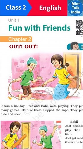 Out Out Story Shorts | Class 2 English Unit 1 Chapter 2 | NCERT Class 2 English Mridang