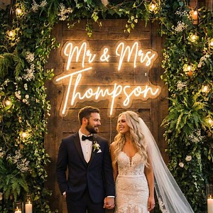 Custom Wedding Neon Sign, LED Wedding Sign With Free Dimmer, Battery Operated Neon Sign, Last Name Neon Sign, Bedroom Wall Decor - Etsy UK