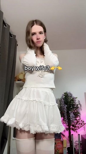 I really hope I get to be someone’s boywife one day 🥺🤍 #femboy