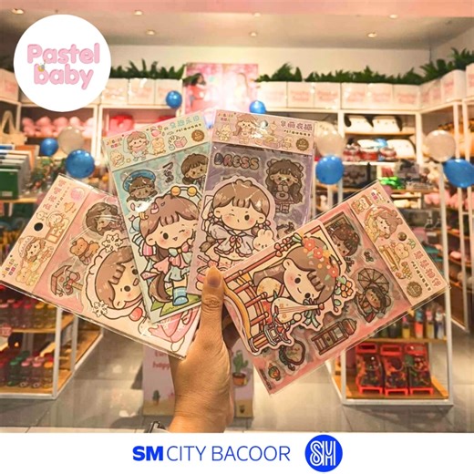 4.8K views · 15 reactions | Get ready for sticker sensation! Our Stationery Sticker Design Collection is bursting with awesome designs to jazz up your notebooks and make every day a sticker-tastic adventure!!   Visit us here at SM City Bacoor Level 3! Same Day delivery? Just search Pastel Baby on the Grab App  #Pastelbaby #LetsDreamBig #EverythingsHereAtSM | SM City Bacoor | Facebook