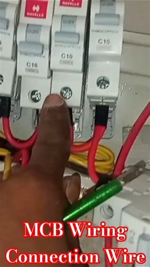 MCB Connection Wiring 👷😨 #viral #shoets #electrical #wiring #wire #mcb