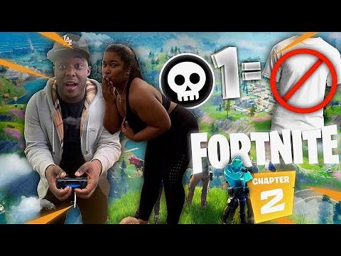 1 KILL = UNDRESS w/ GIRLFRIEND - Fortnite Challenge