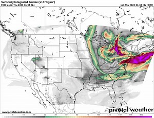 Smoke Forecast for Today. It may be a long summer of this with so many fires burning. #wildfire #smoke | Colorado Storm Chasers