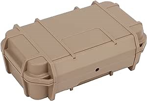 Waterproof Hard Carry Tool Case Safety Instrument Tool Box ABS Plastic Storage Toolbox for Outdoor Camping (Mud color)