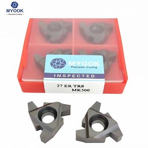 Myook CNC Lathe Threading Inserts 27 Er Tr8 Mk500 Carbide Inserts for Stainless Steel & Steel Machining