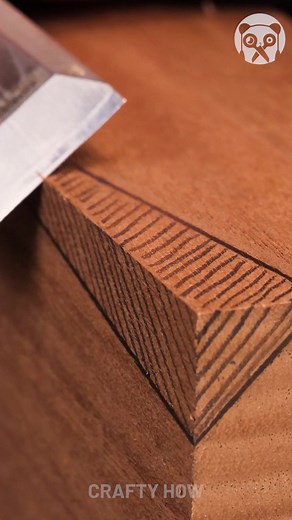 Chiseling Wood Corner | Crafty Panda How