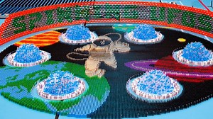 Remarkable Record Setting 750,000 Piece Domino Run