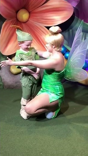 Tinker Bell Kisses Peter Pan at Disney's Magic Kingdom! #Shorts