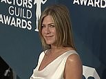 Jennifer Aniston is an angel in white at the 2020 SAG Awards