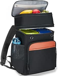 Insulated Backpack Cooler - Waterproof Leakproof Soft Coolers, Expandable Back Pack, Heavy Duty Backpacks, Portable Ice Chest for Men Women