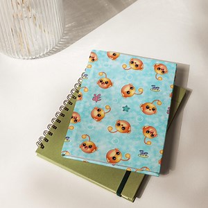 Kawaii Anglerfisch Hardcover Matte Notebook Blau Ozean Muster Journal für Künstler, Doodlers & Studenten POD Stationery Geschenk gefüttertes Notizbuch - Etsy.de