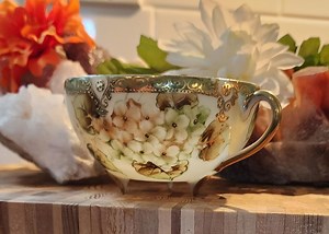 Antique Nippon-era Footed Teacup | Hand-painted Floral Porcelain - Etsy Canada