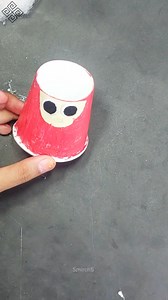 Easy Santa Making With Plastic Cup - DIY Christmas Crafts #Christmas #santa #cup #DIY #reels | SmirchS