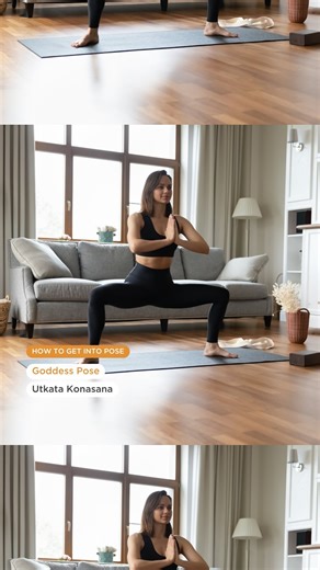 The #GoddessPose Yoga (Utkata Konasana) increases flexibility and mobility in the hips, shoulders, and legs, while improving balance and coordination. It also improves blood flow, stimulates digestion, and promotes relaxation, and reduces stress. #LAVAyogasingapore #yogasg #hotyogasg #yogasingapore #sgyogastudio #yogapose #asana | LAVA Yoga & Fitness Singapore